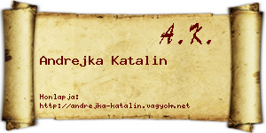 Andrejka Katalin névjegykártya